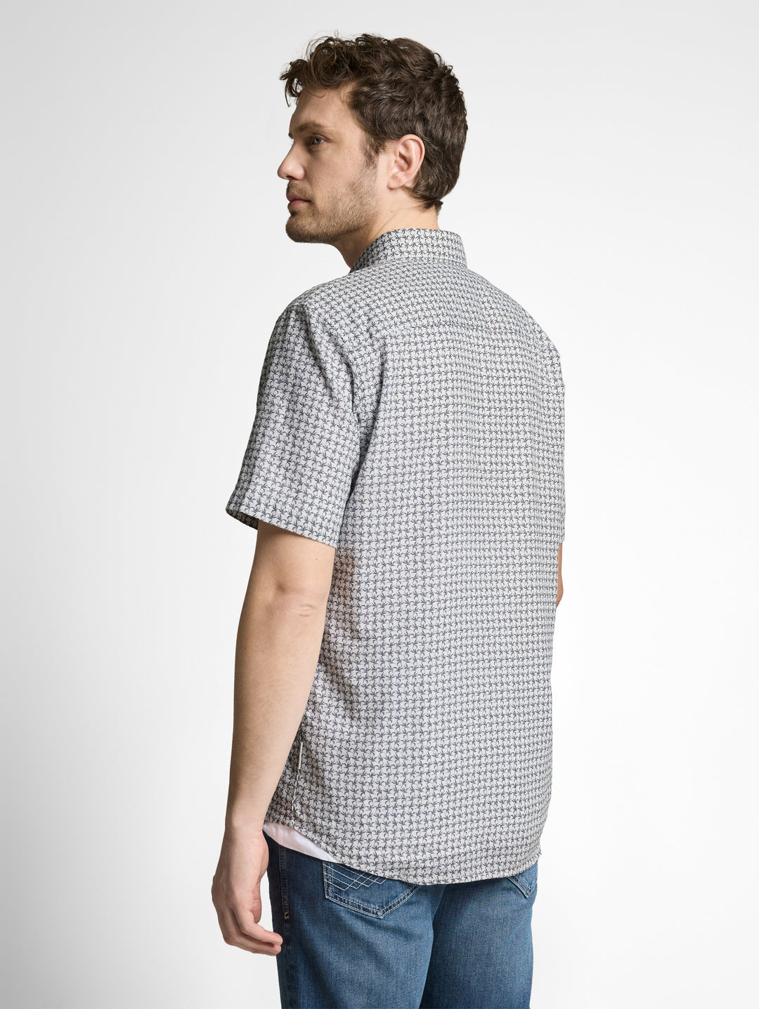 PRINTED COTTON LINEN SHIRT