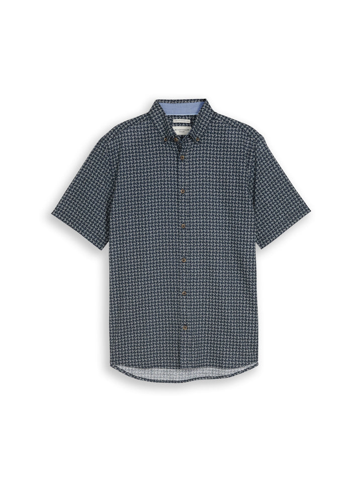 PRINTED COTTON LINEN SHIRT