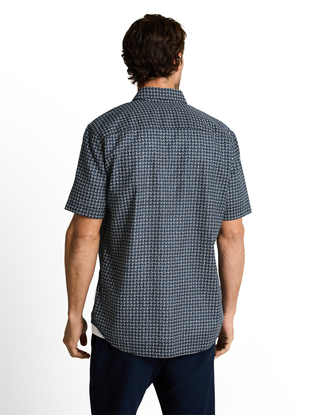 PRINTED COTTON LINEN SHIRT