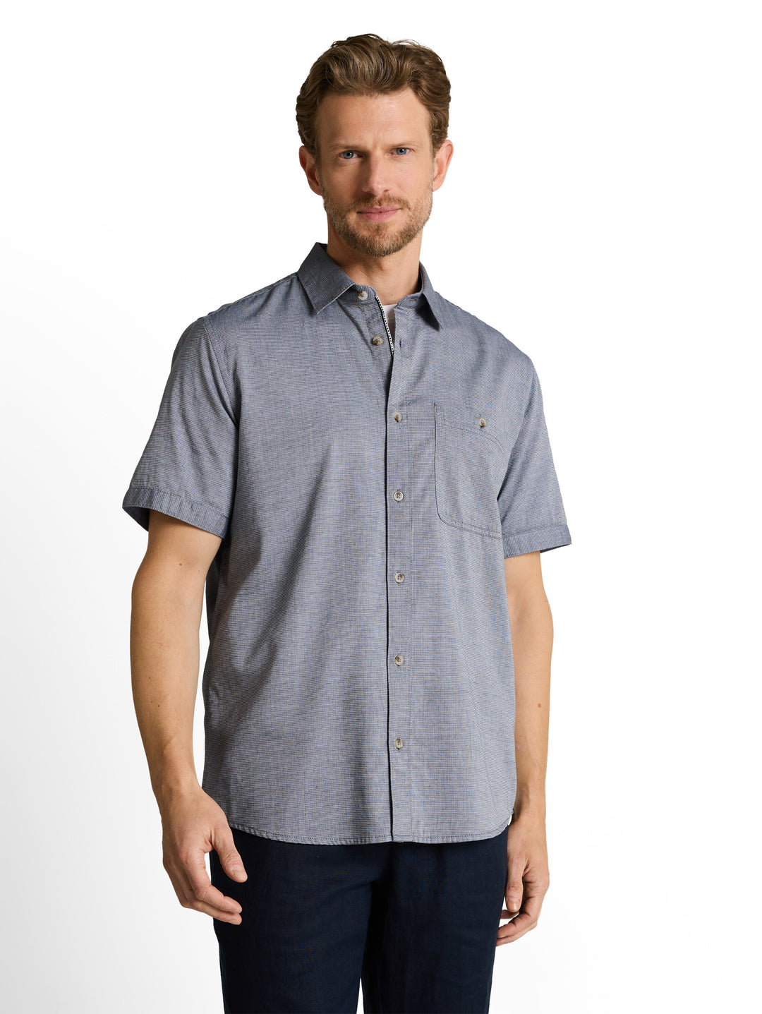 STRUCTURED SLUBYARN SHIRT