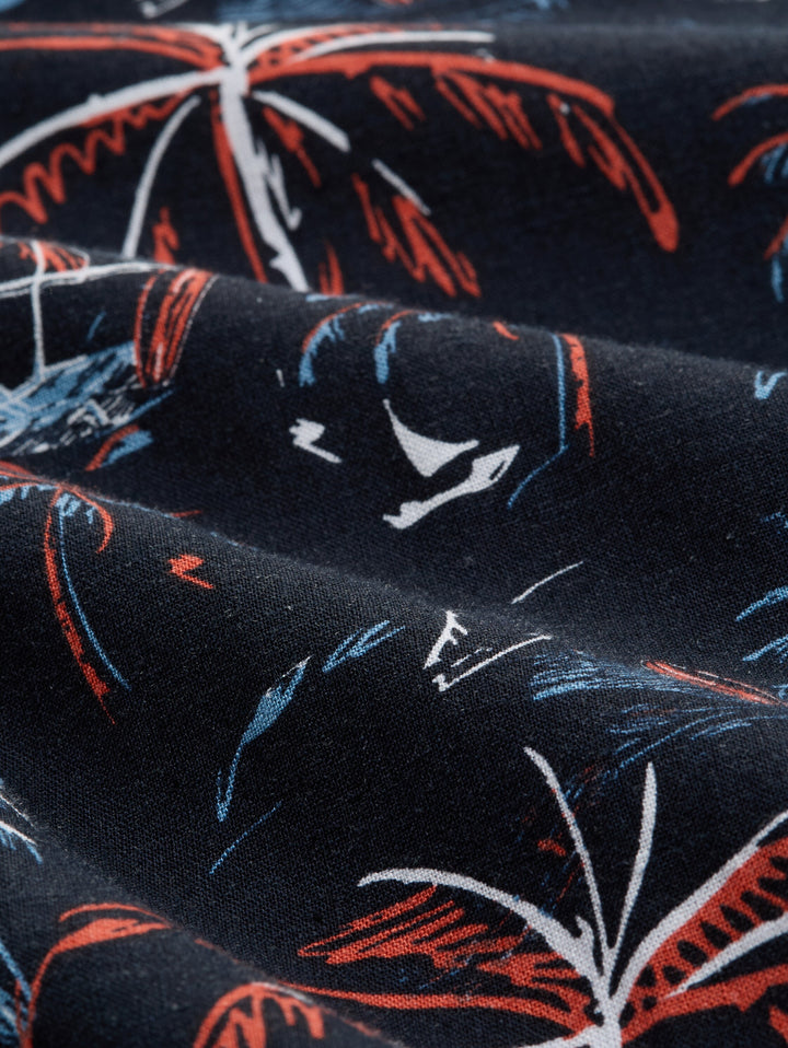 PRINTED VISCOSE LINEN SHIRT