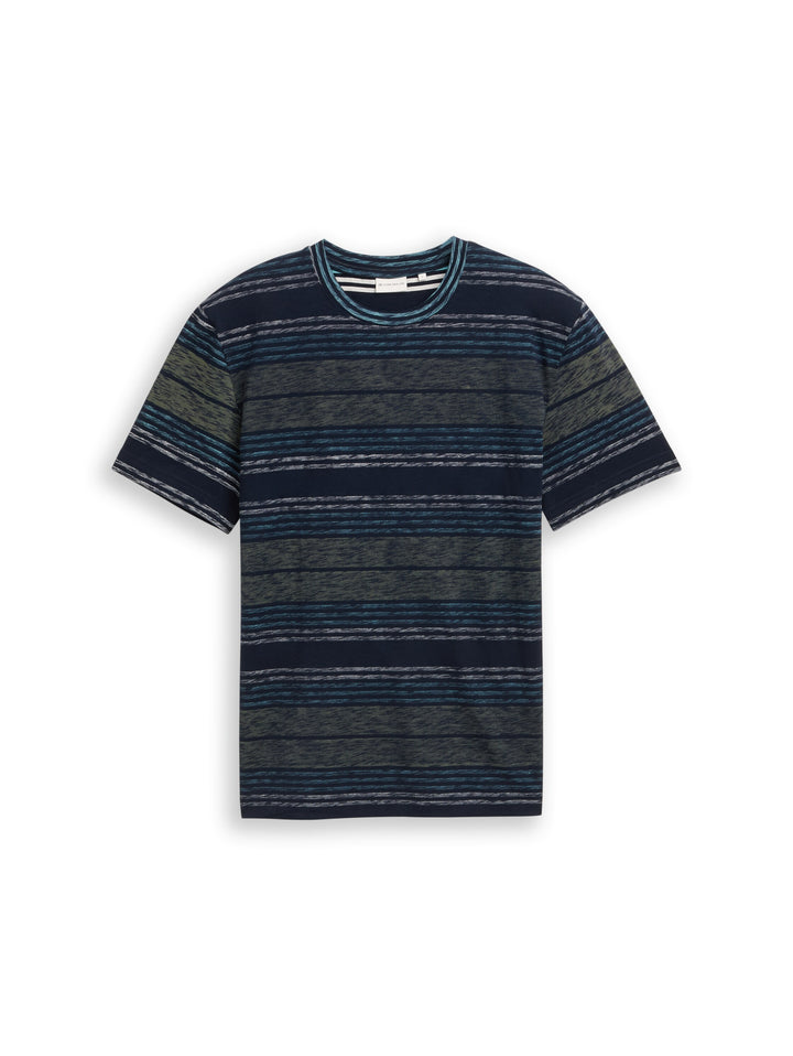 INSIDE PRINTED STRIPE T-SHIRT