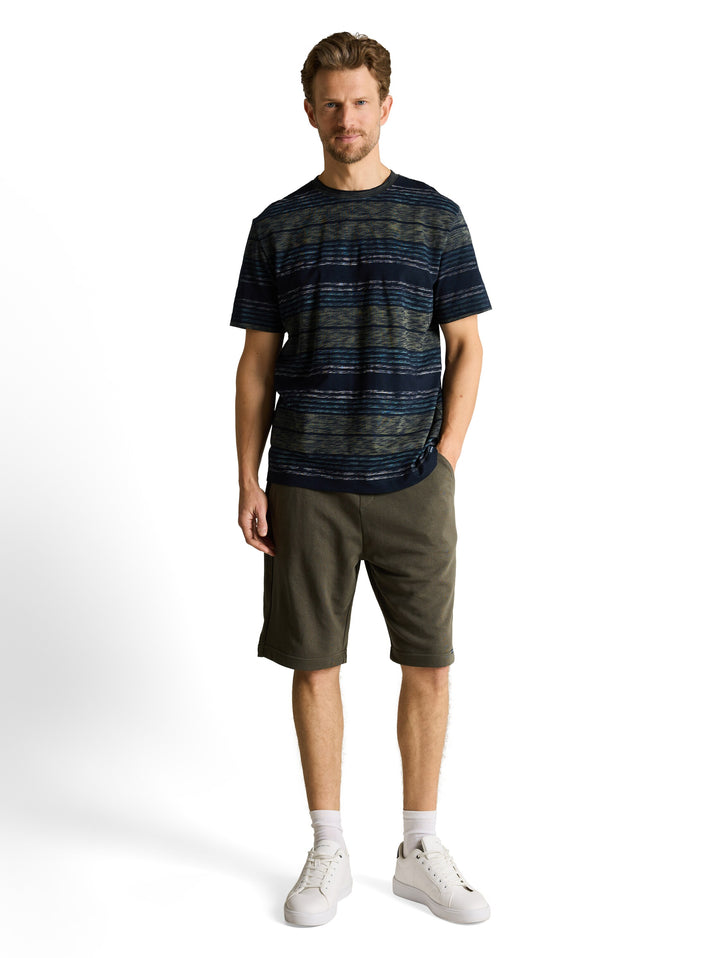 INSIDE PRINTED STRIPE T-SHIRT