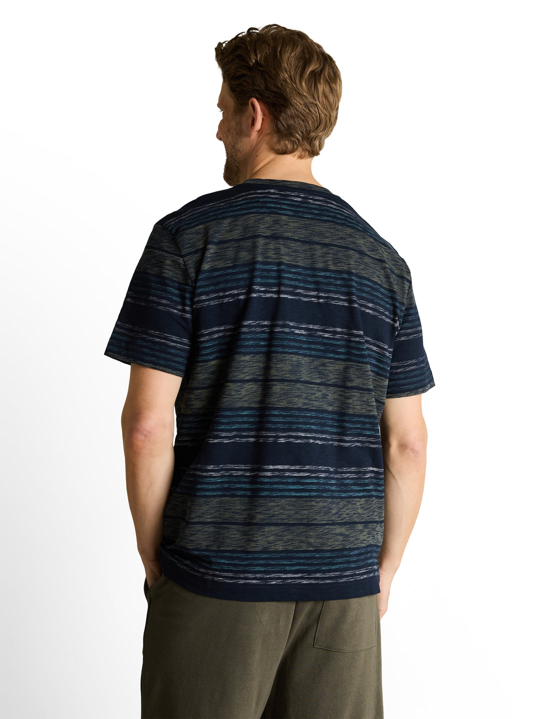 INSIDE PRINTED STRIPE T-SHIRT