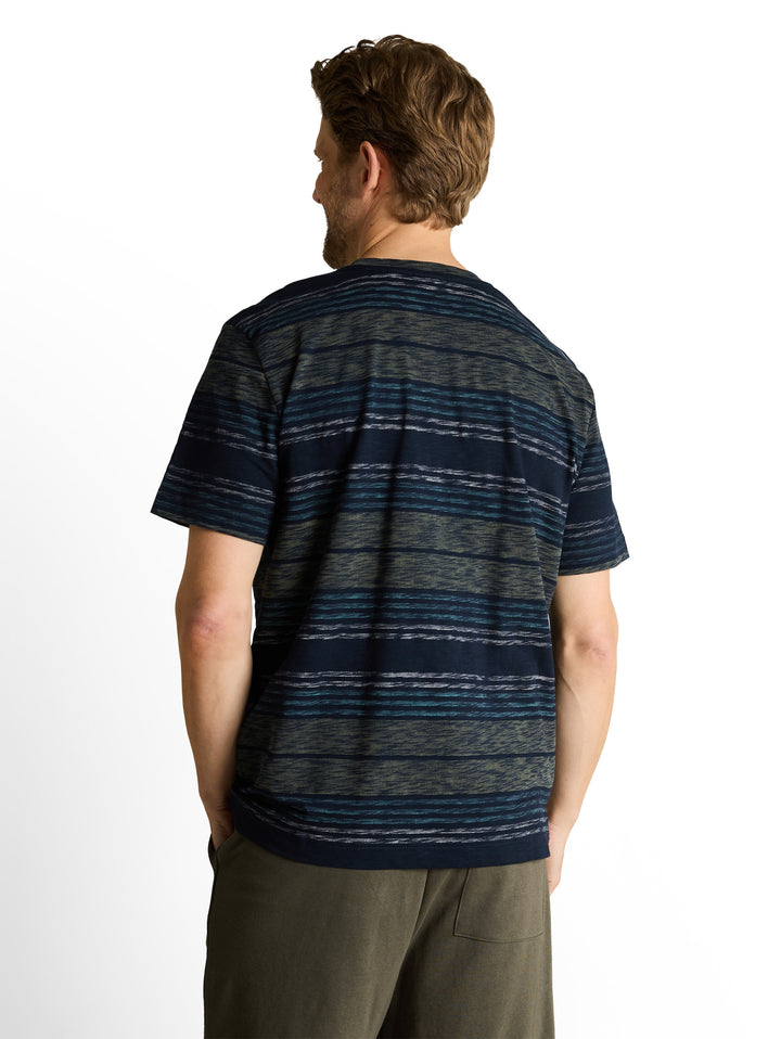 INSIDE PRINTED STRIPE T-SHIRT