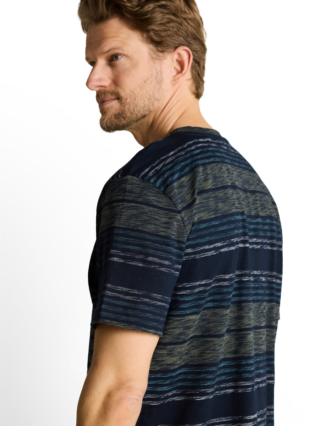 INSIDE PRINTED STRIPE T-SHIRT