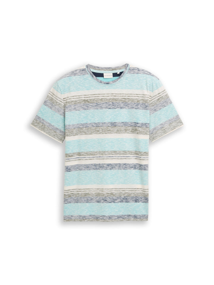 INSIDE PRINTED STRIPE T-SHIRT