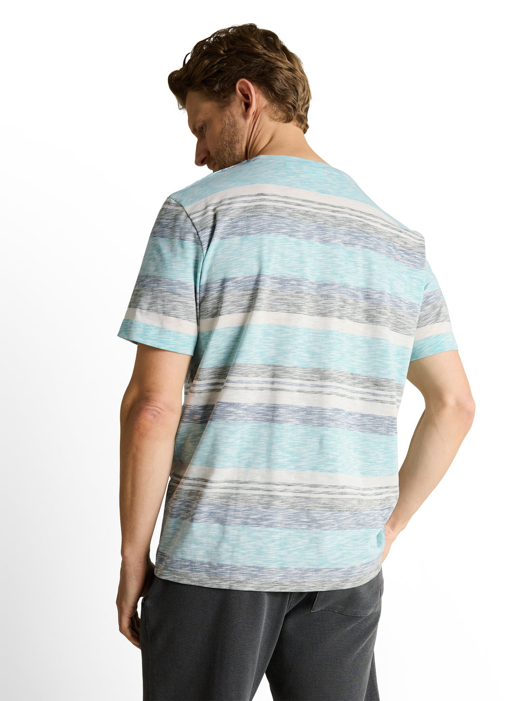 INSIDE PRINTED STRIPE T-SHIRT