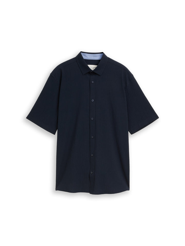 COMFORT STRIPED SEERSUCKER SHIRT