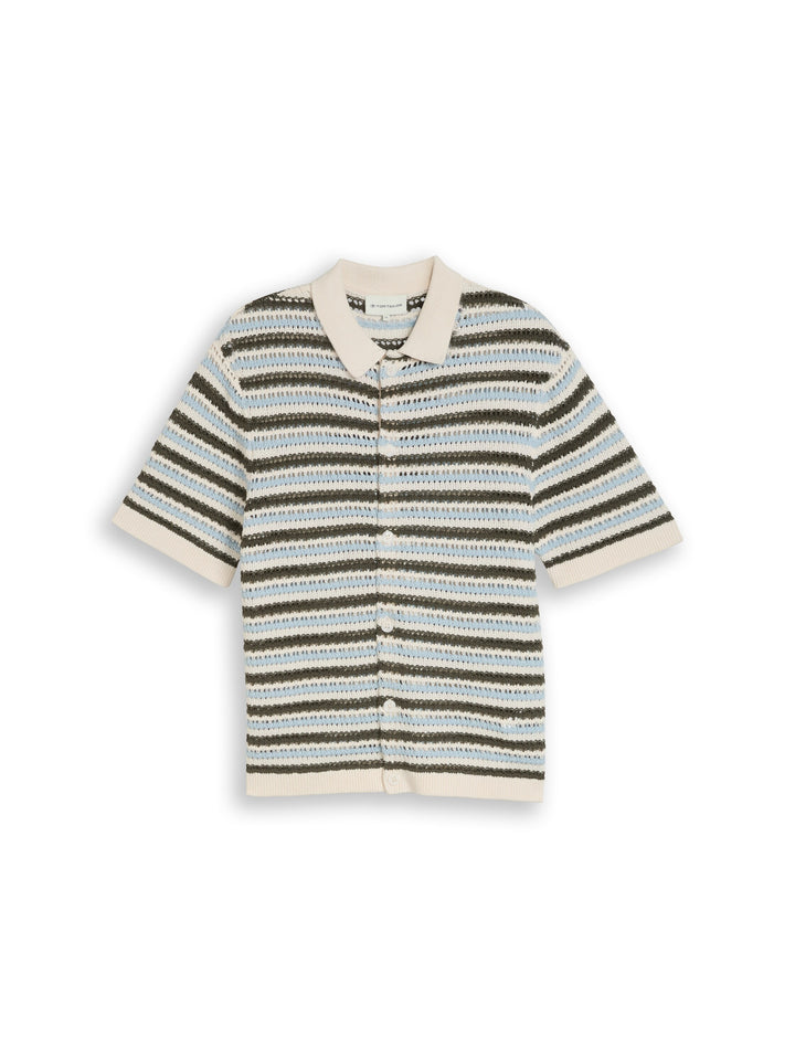 STRUCTURE MIX KNIT POLO