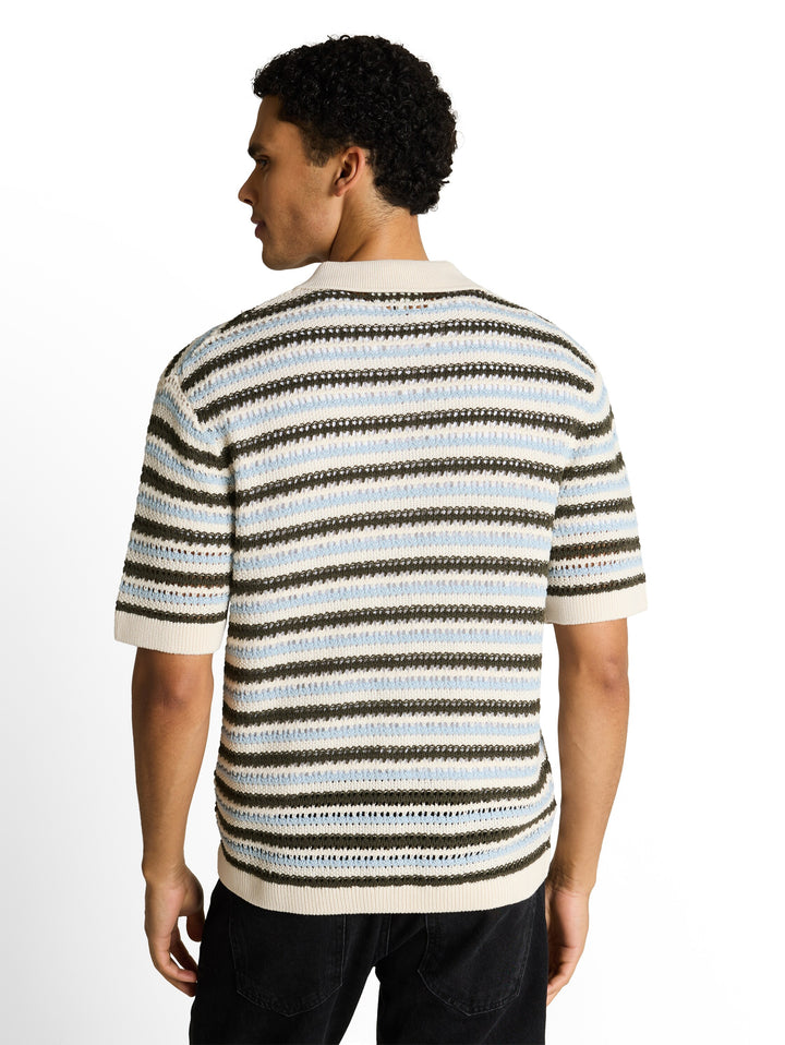 STRUCTURE MIX KNIT POLO