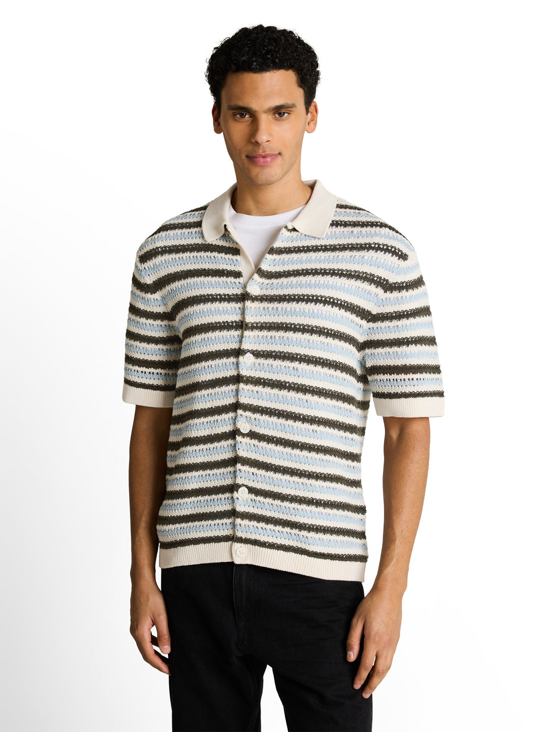 STRUCTURE MIX KNIT POLO