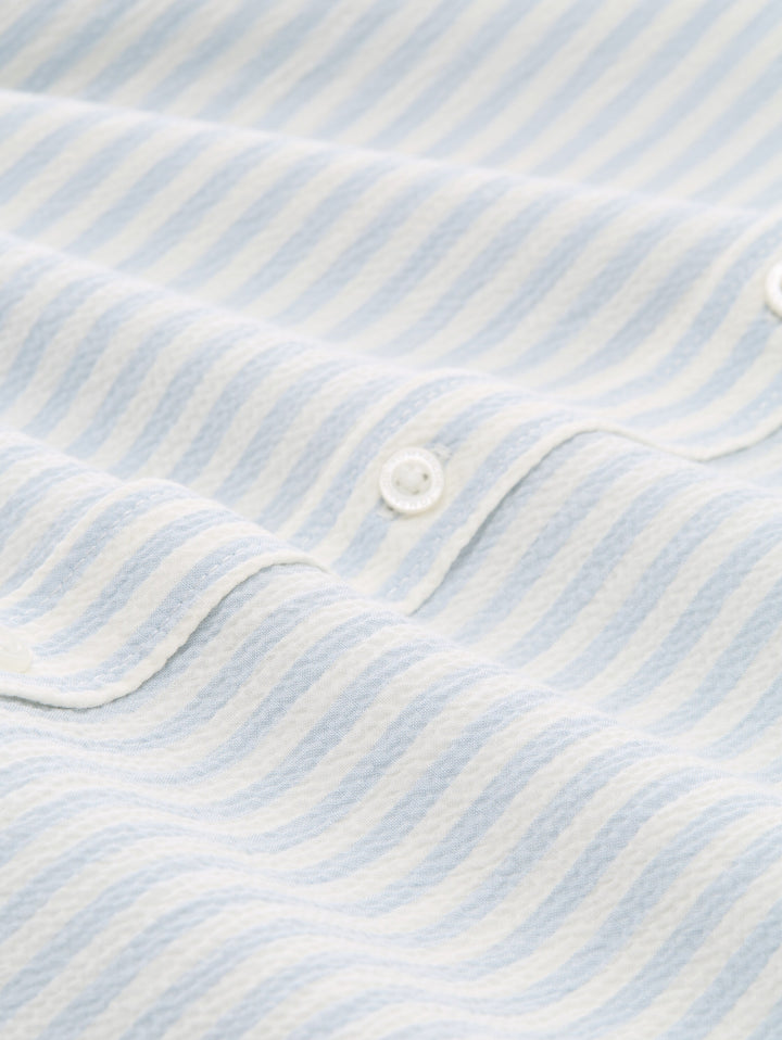 COMFORT STRIPED SEERSUCKER SHIRT