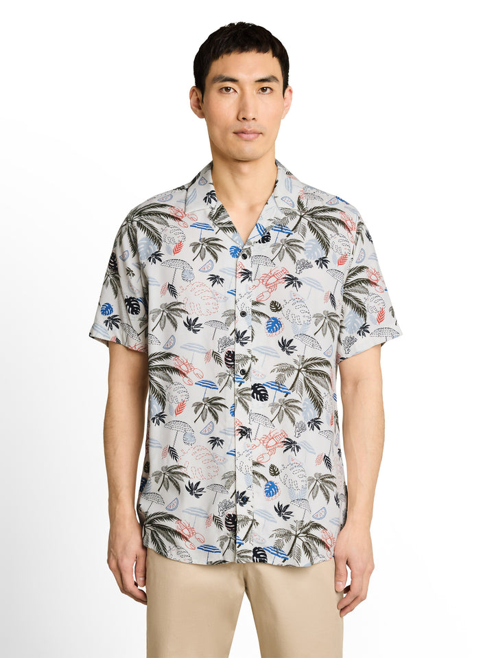 PRINTED VISCOSE TWILL SHIRT