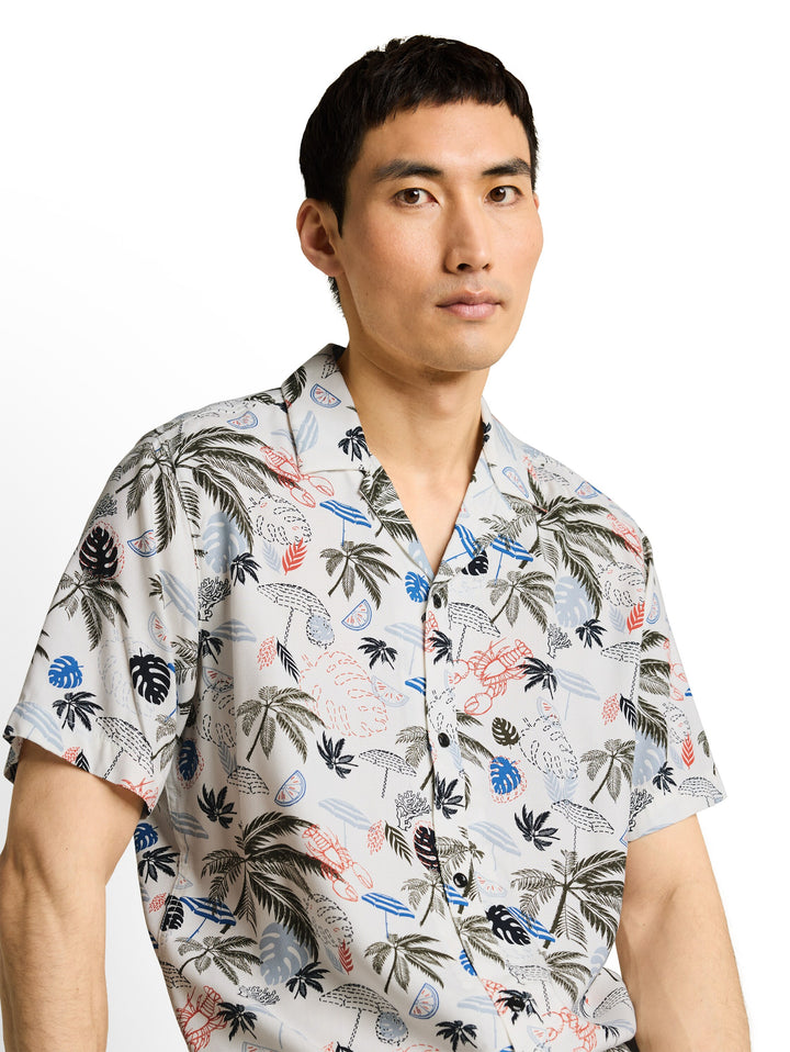 PRINTED VISCOSE TWILL SHIRT