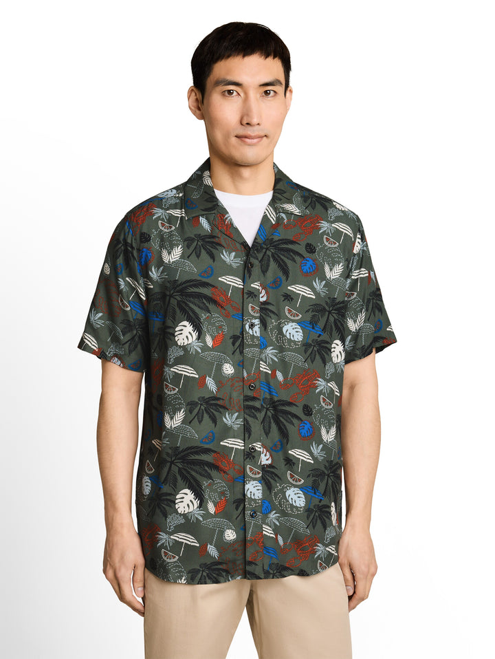 PRINTED VISCOSE TWILL SHIRT