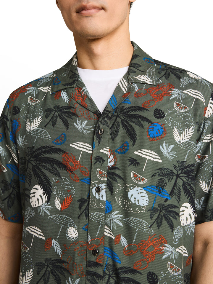 PRINTED VISCOSE TWILL SHIRT