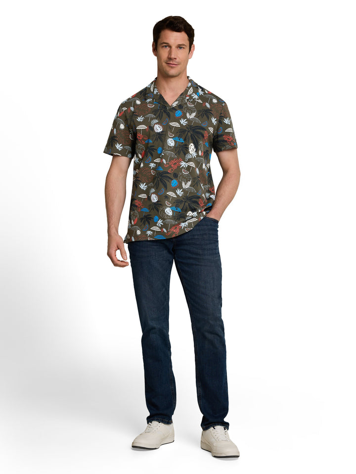 ALLOVER PRINTED POLO
