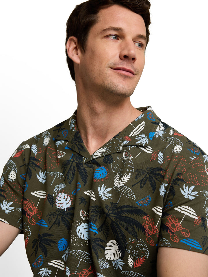 ALLOVER PRINTED POLO