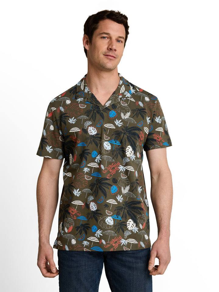 ALLOVER PRINTED POLO