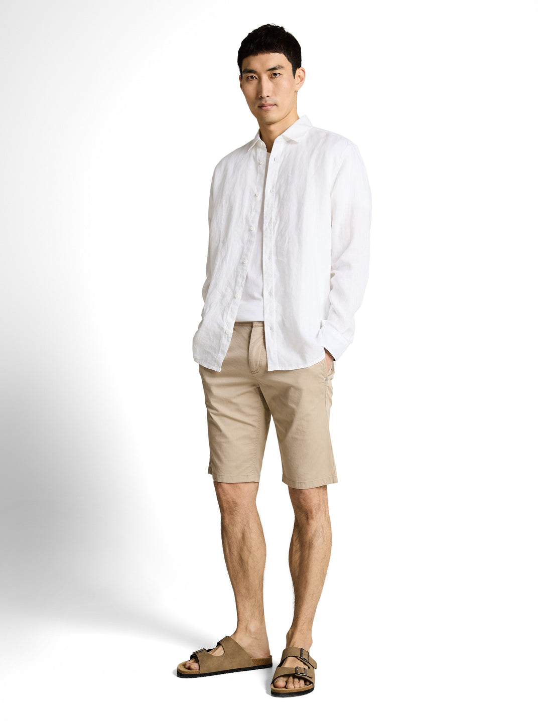 SLIM PRINTED CHINO SHORTS