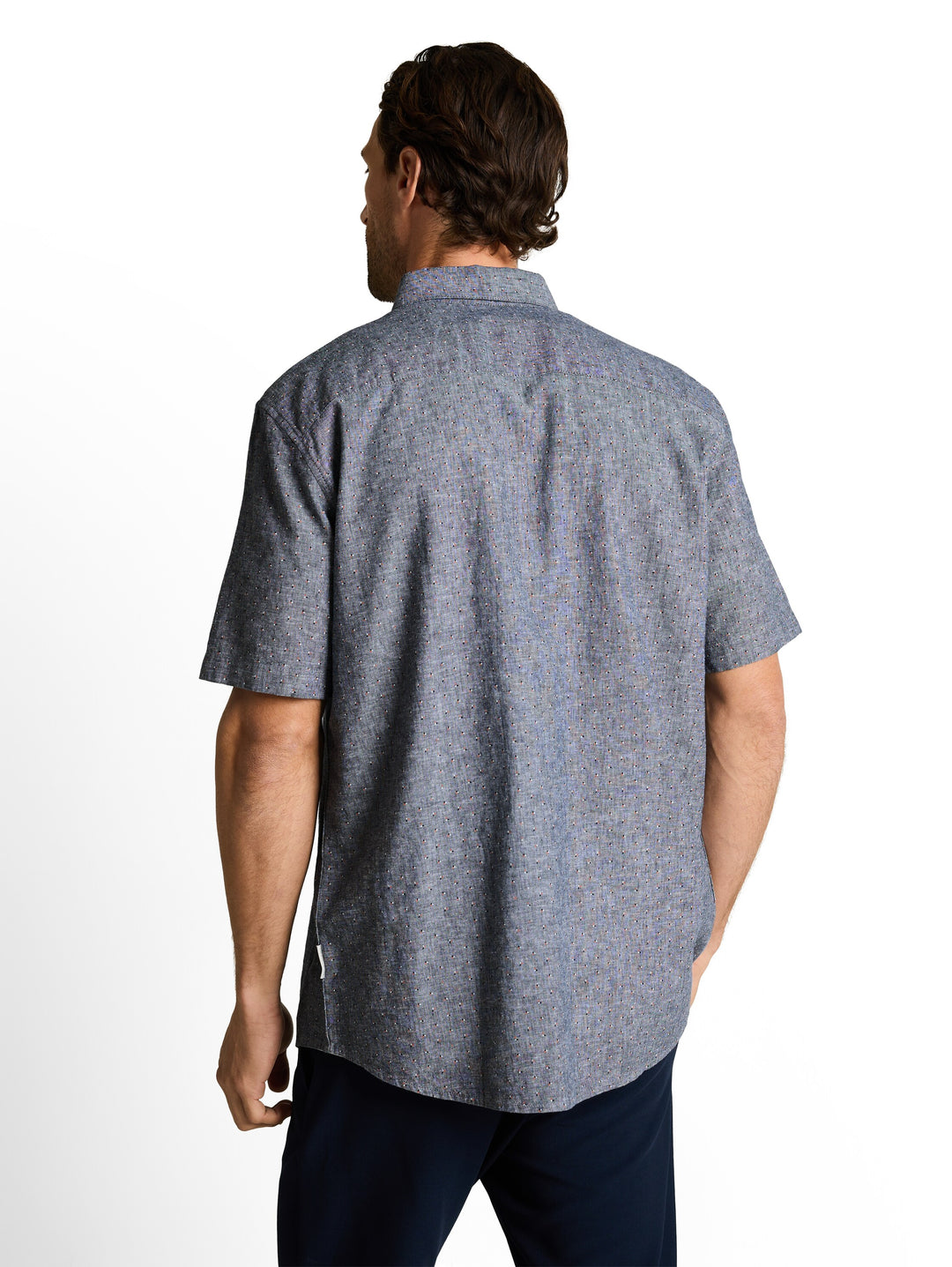 PRINTED COTTON LINEN SHIRT