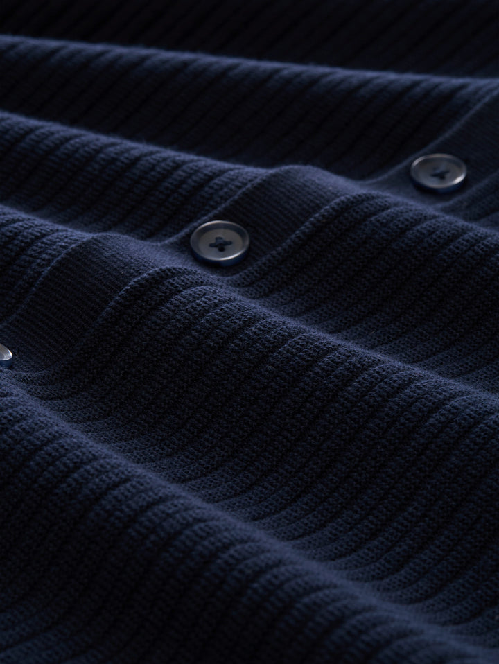 STRUCTURED KNIT POLO JACKET