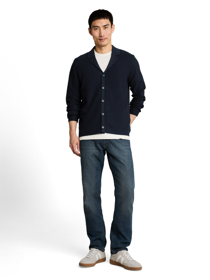 STRUCTURED KNIT POLO JACKET
