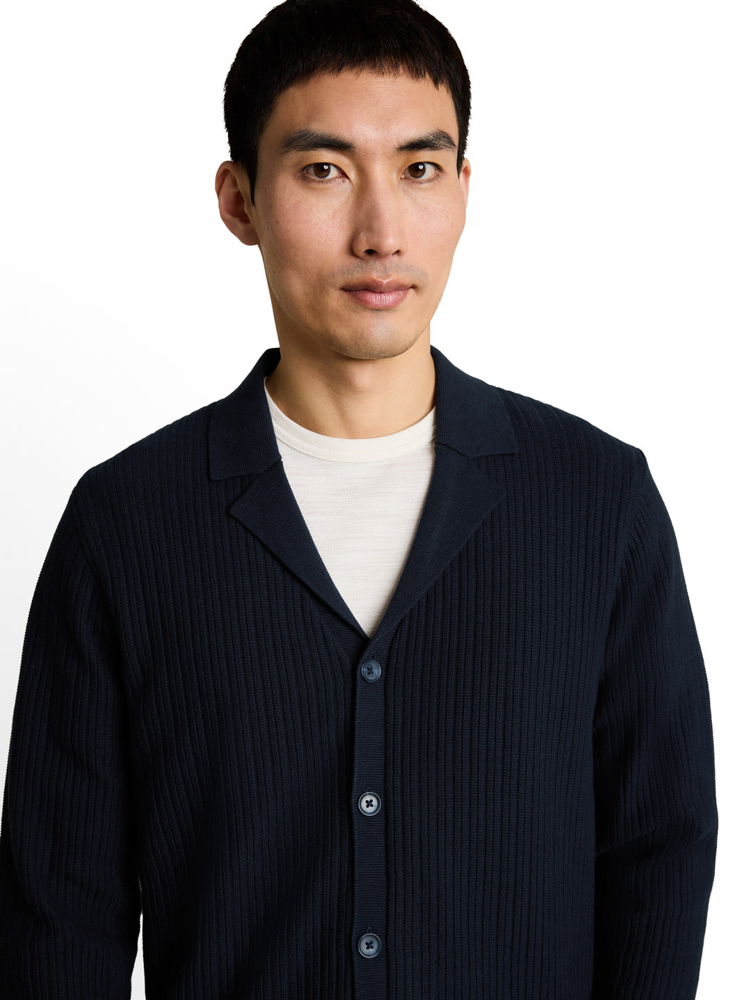 STRUCTURED KNIT POLO JACKET