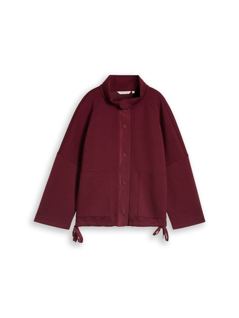 SWEATJACKET SCUBA STANDUP COLLAR FAB MIX