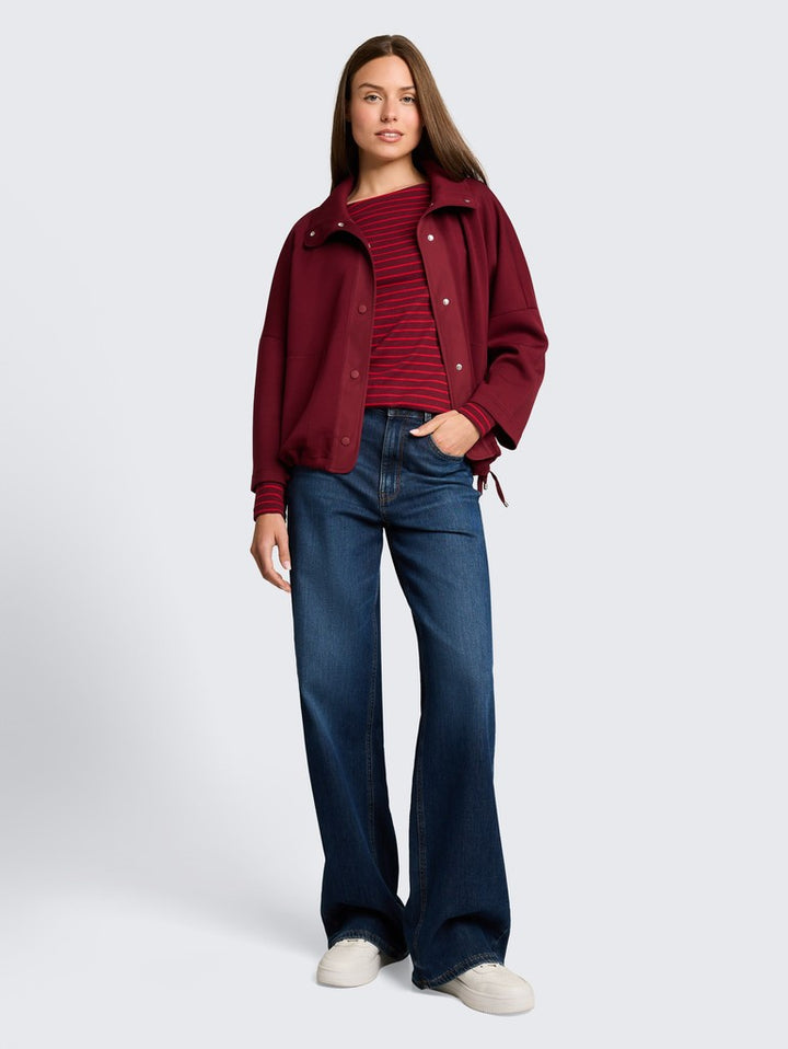 SWEATJACKET SCUBA STANDUP COLLAR FAB MIX