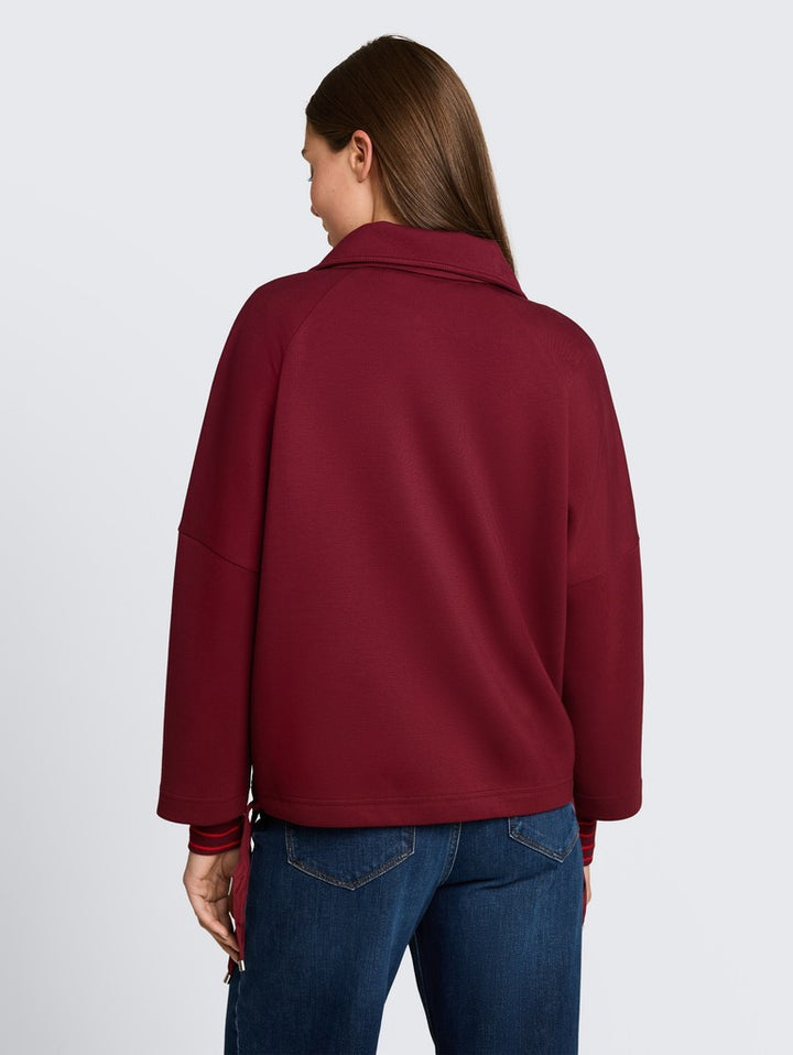 SWEATJACKET SCUBA STANDUP COLLAR FAB MIX