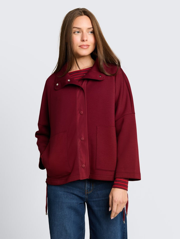 SWEATJACKET SCUBA STANDUP COLLAR FAB MIX