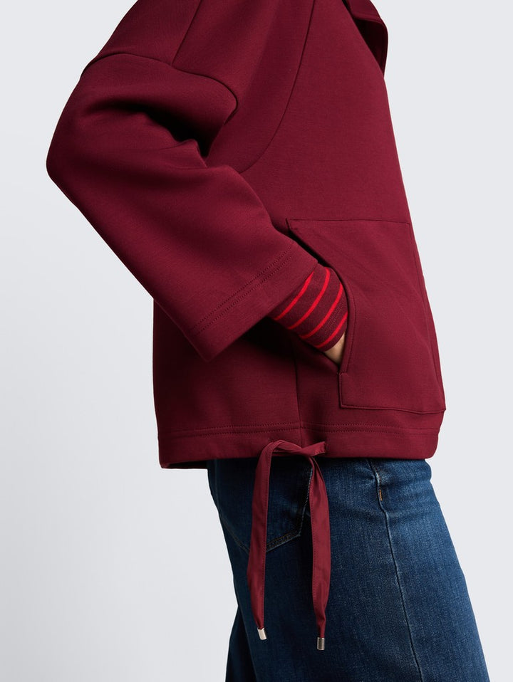 SWEATJACKET SCUBA STANDUP COLLAR FAB MIX