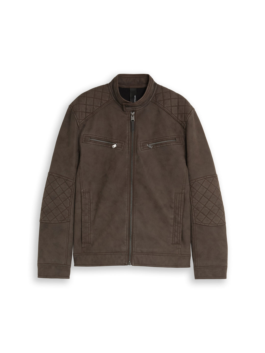 FAUX VELOUR TOUCH LEATHER JACKET