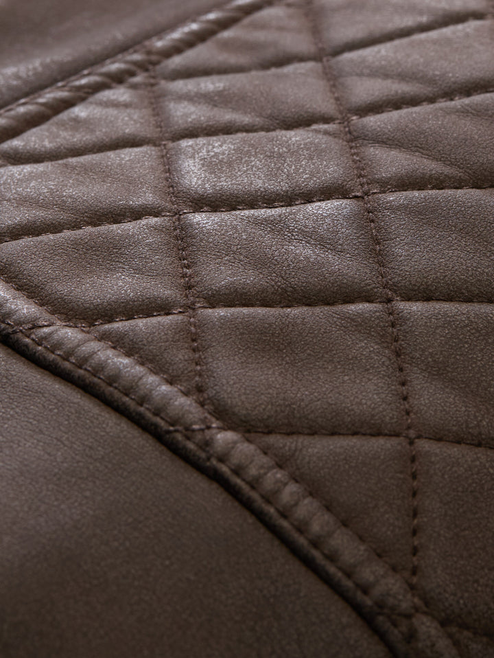FAUX VELOUR TOUCH LEATHER JACKET