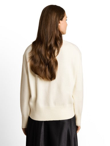 KNIT COSY EMBROIDERED MOCK-NECK