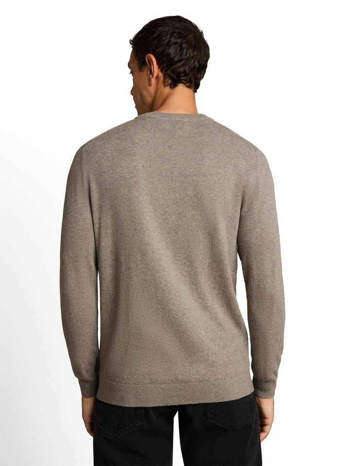 COTTON CASHMERE CREW NECK KNIT