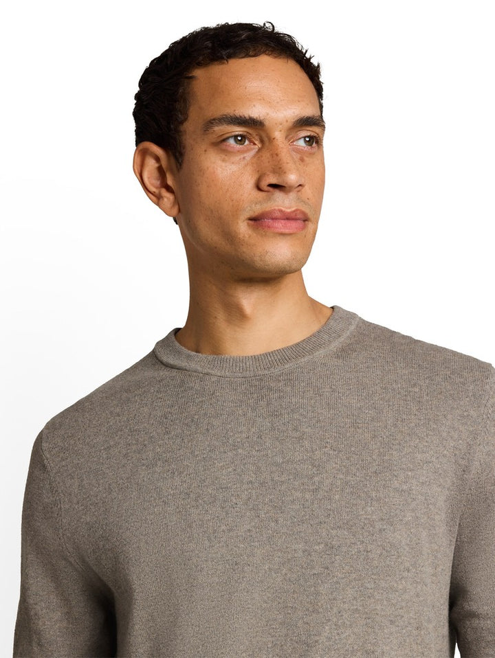 COTTON CASHMERE CREW NECK KNIT