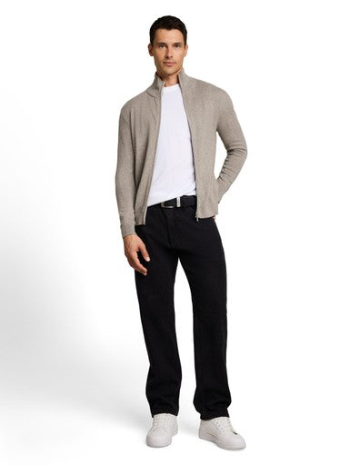COTTON CASHMERE ZIP JACKET