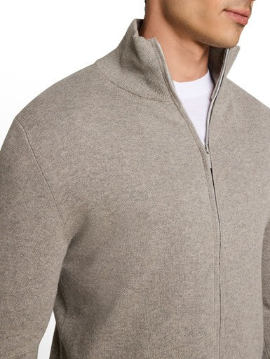 COTTON CASHMERE ZIP JACKET