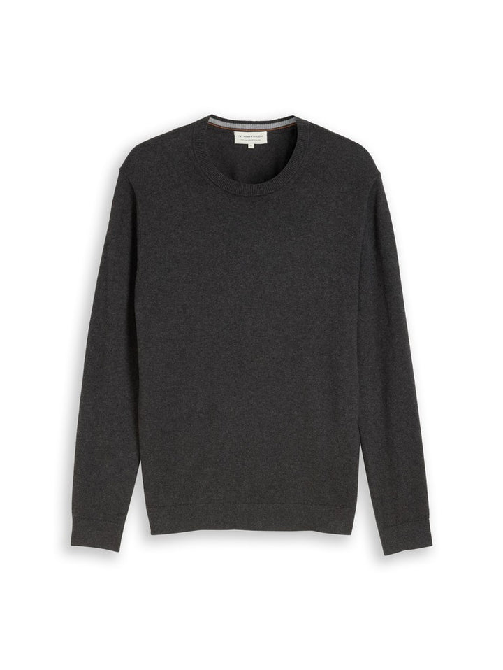 COTTON CASHMERE CREW NECK KNIT