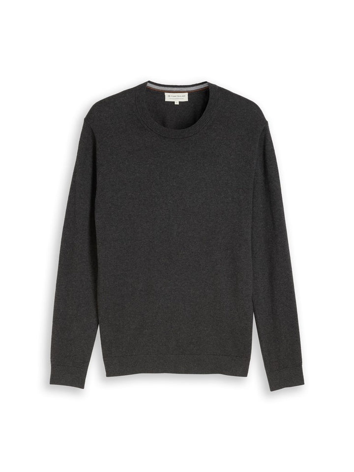 COTTON CASHMERE CREW NECK KNIT