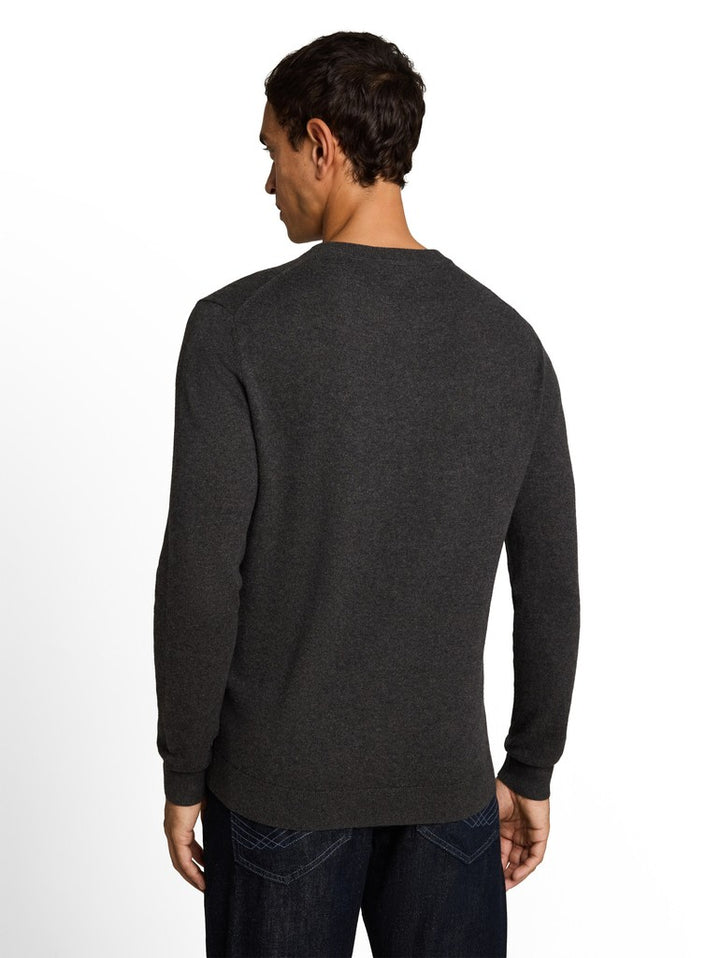 COTTON CASHMERE CREW NECK KNIT