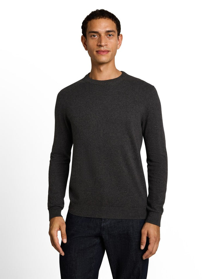 COTTON CASHMERE CREW NECK KNIT