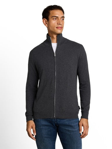 COTTON CASHMERE ZIP JACKET