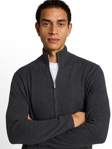 COTTON CASHMERE ZIP JACKET