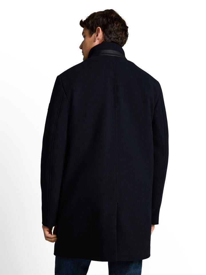 WOOL COAT WITH STAND-UP INSERT