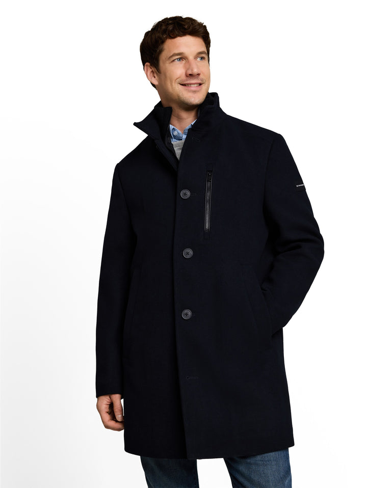 WOOL COAT WITH STAND-UP INSERT