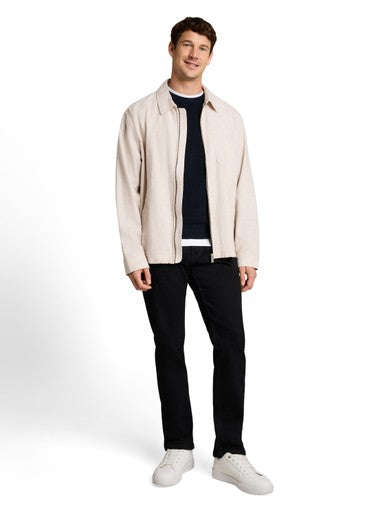 OTTOMAN STRUCTURED CREW NECK KNIT